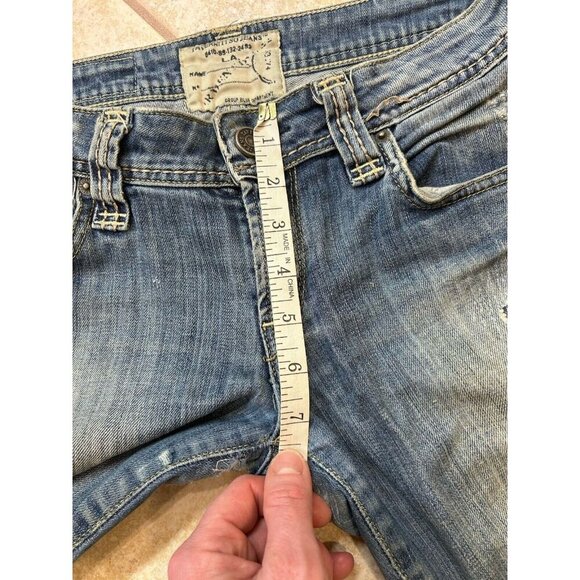 Taverniti SO Jeans Womens 27 Low Rise Distressed Embroidered Skinny Denim Pants - Picture 5 of 16